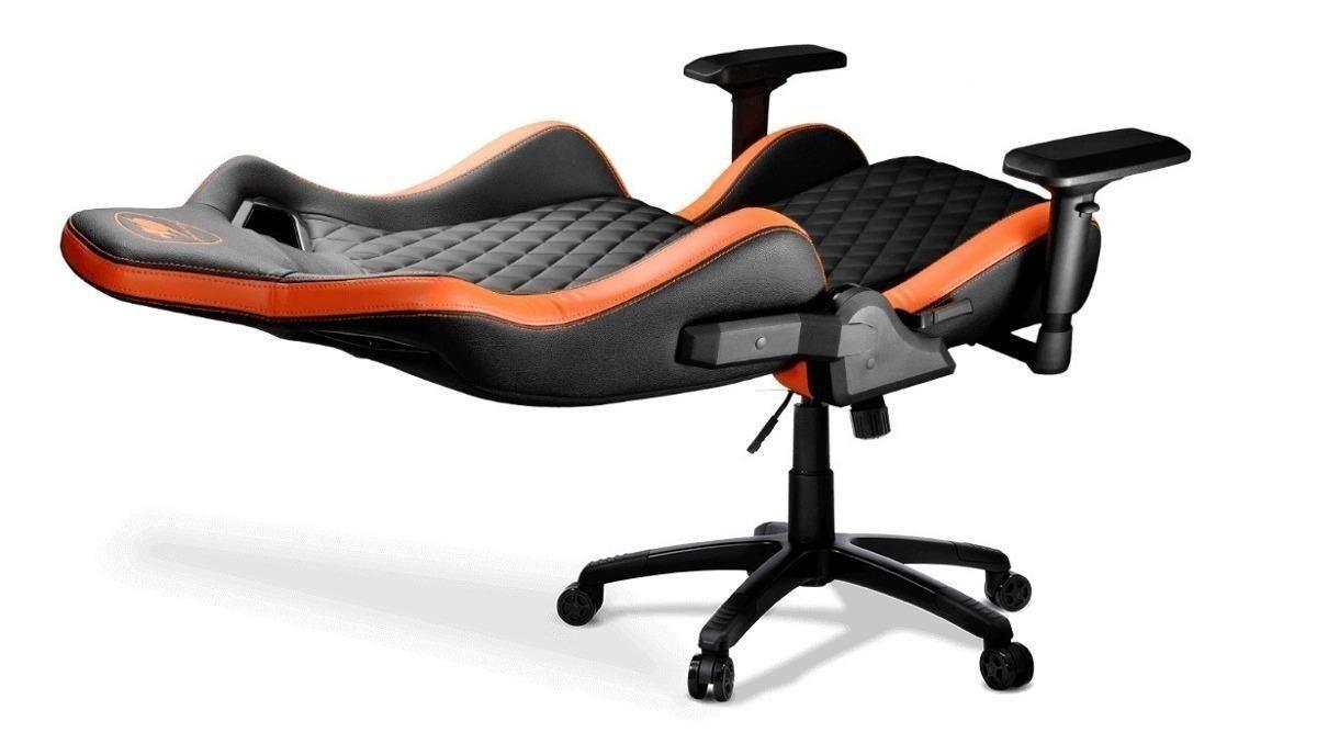 Silla De Escritorio Cougar Armor S Gamer Ergonómica Black Y Orange Con Tapizado De Cuero Sintético-2
