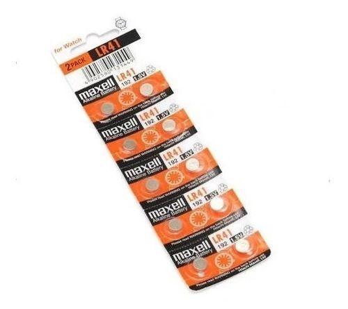 Pack 10 Pilas Reloj/calculadora Lr41 1.5v Maxell-1