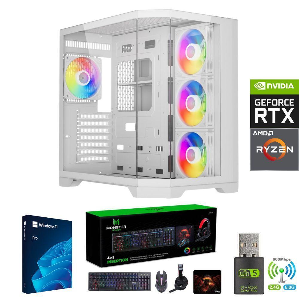 Pc Gamer Amd Ryzen 7 5700X3D + 64GB + RTX 5070 + 4TB + S530-WHITE-2