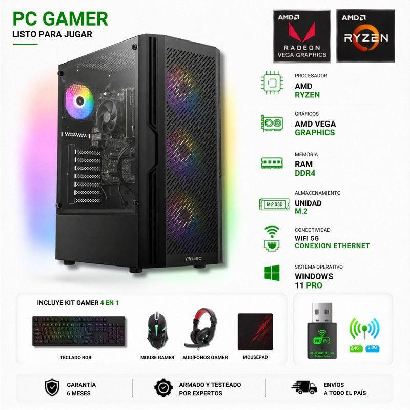 Pc Gamer Amd Ryzen 5 5600GT + 16GB + Vega 7 + 480GB-AX20-1