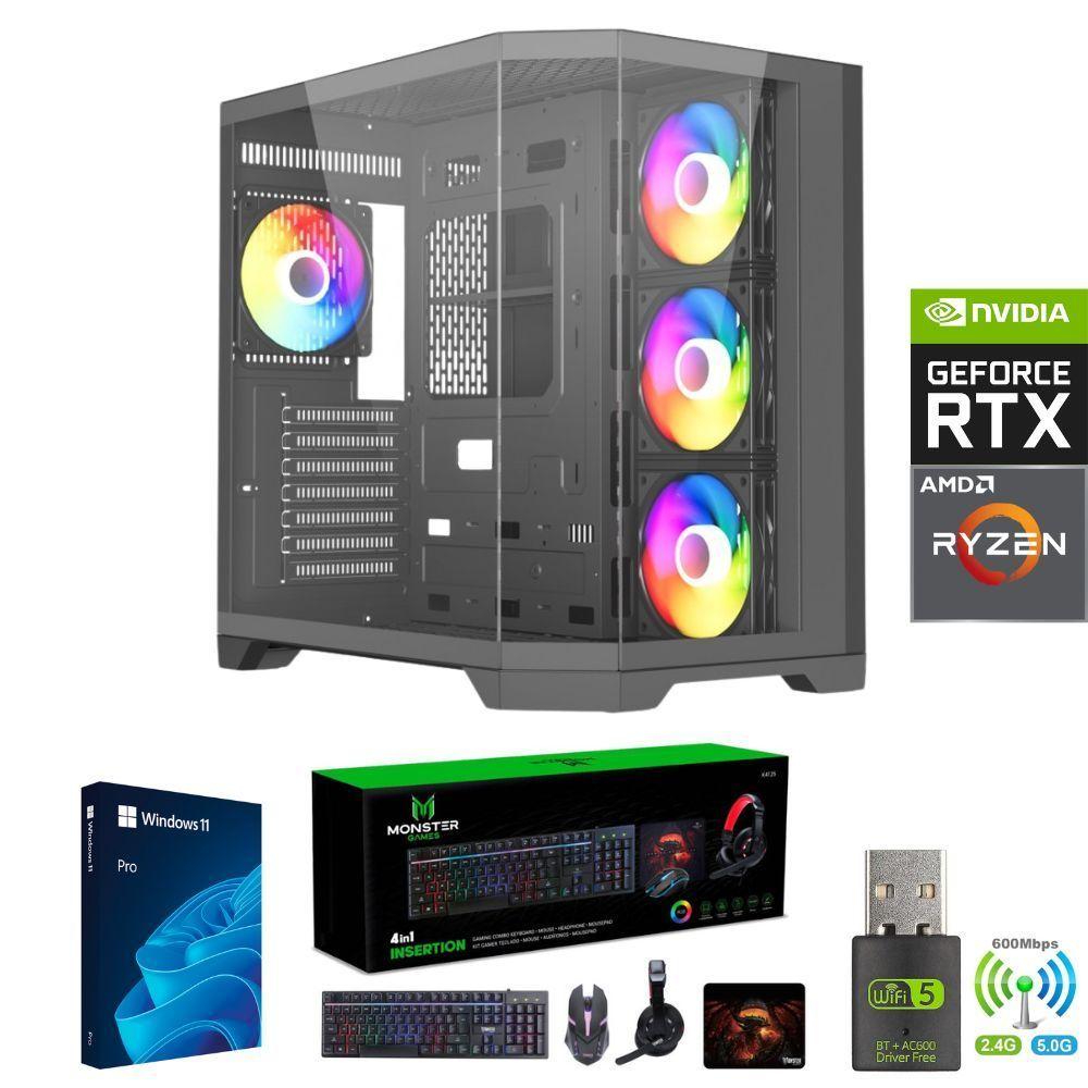 Pc Gamer AMD Ryzen 7 7800x3D + 32GB + RTX 4080 SUPER + 2TB M.2 + BRSYS S530 Quiet Black-1