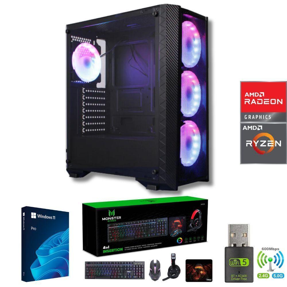 Pc Gamer Amd Ryzen 5 5500 + 32GB + RX 7600 + 2TB + PMB4-2