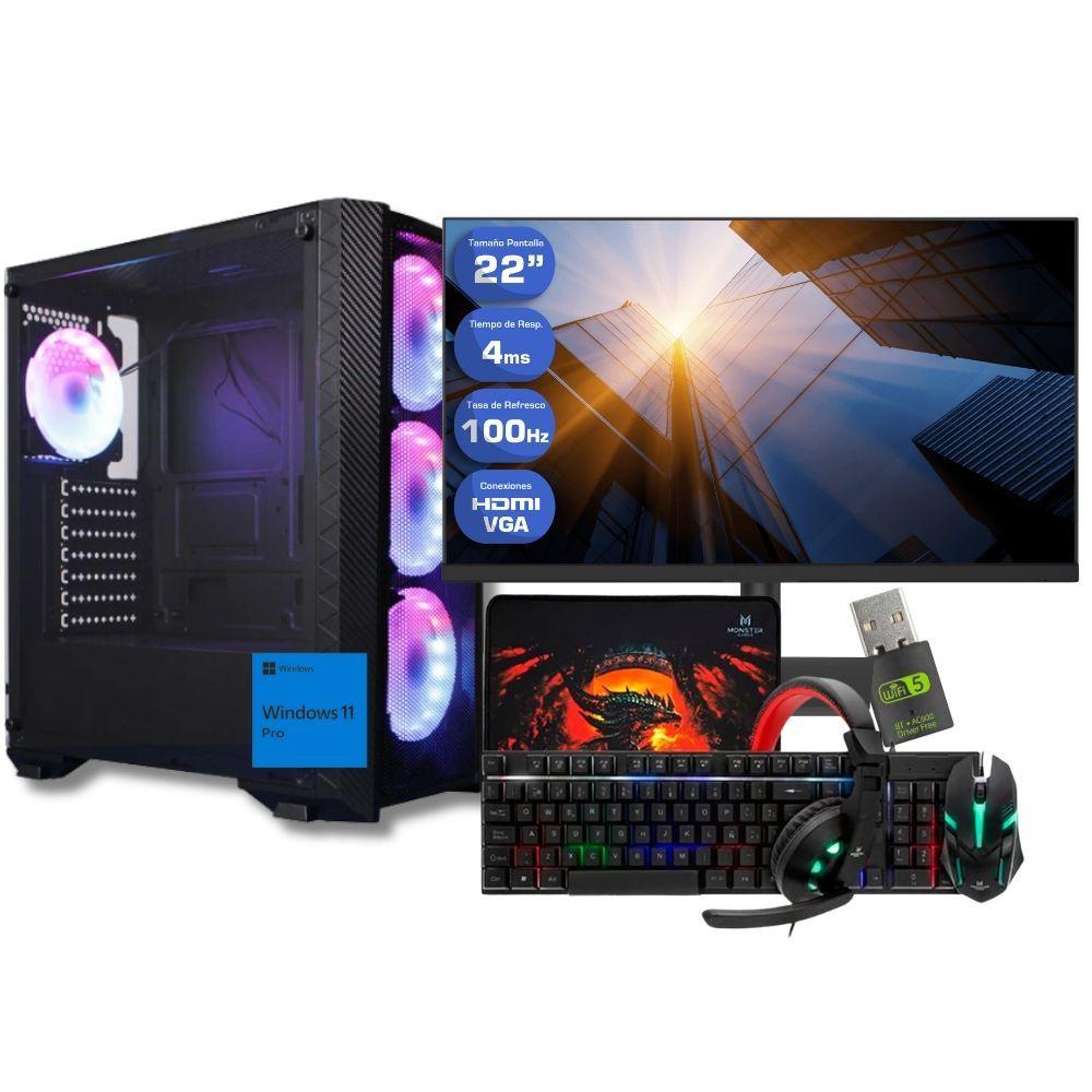 Pc Gamer Amd Ryzen 5 5500 + 16GB + RTX 3050 + 1TB + Monitor + P4mb-0