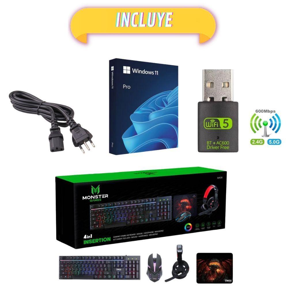 Pc Gamer Amd Ryzen 5 5500 + 16GB + RTX 3050 + 1TB + Monitor + P4mb-5