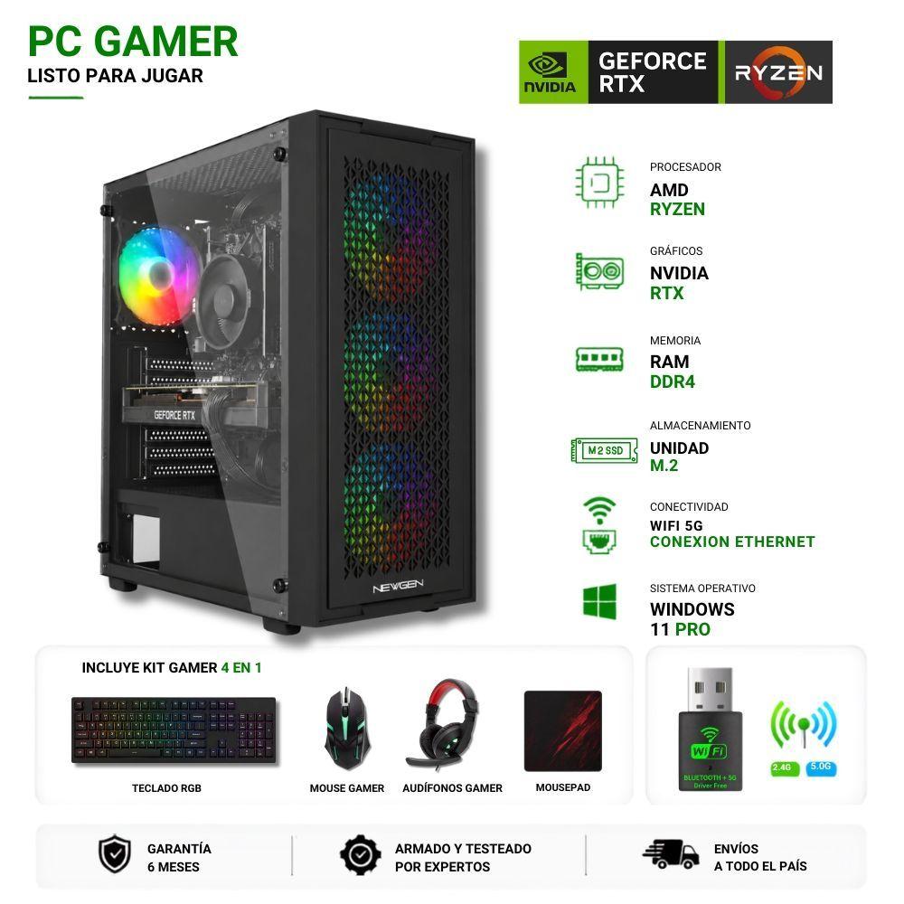 Pc Gamer Amd Ryzen 5 5500 + 16GB + RTX 5050 + 1TB + Monitor24 + Parlante + TNM01-2