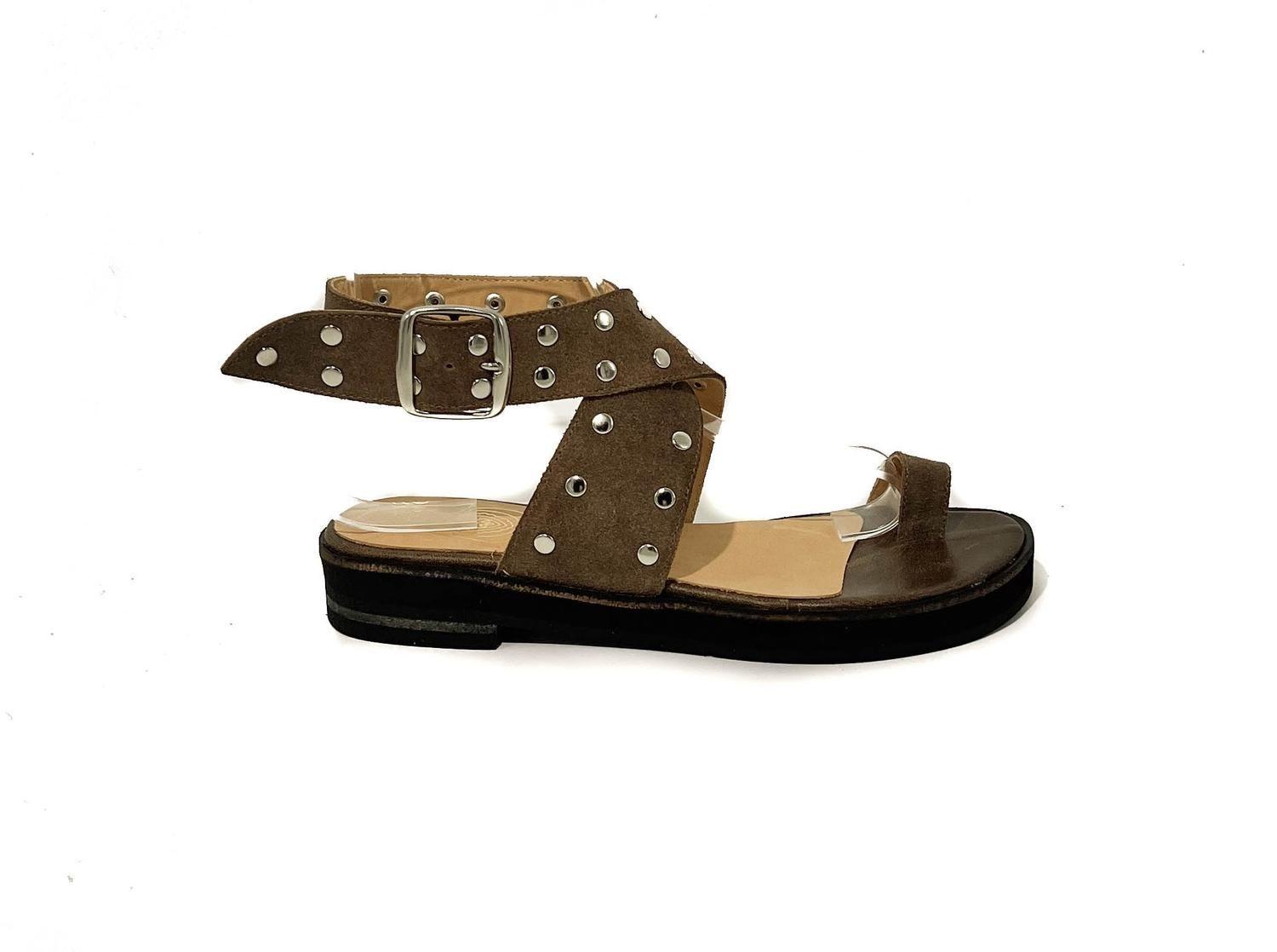 SANDALIA DE CUERO PAO TAUPE-4