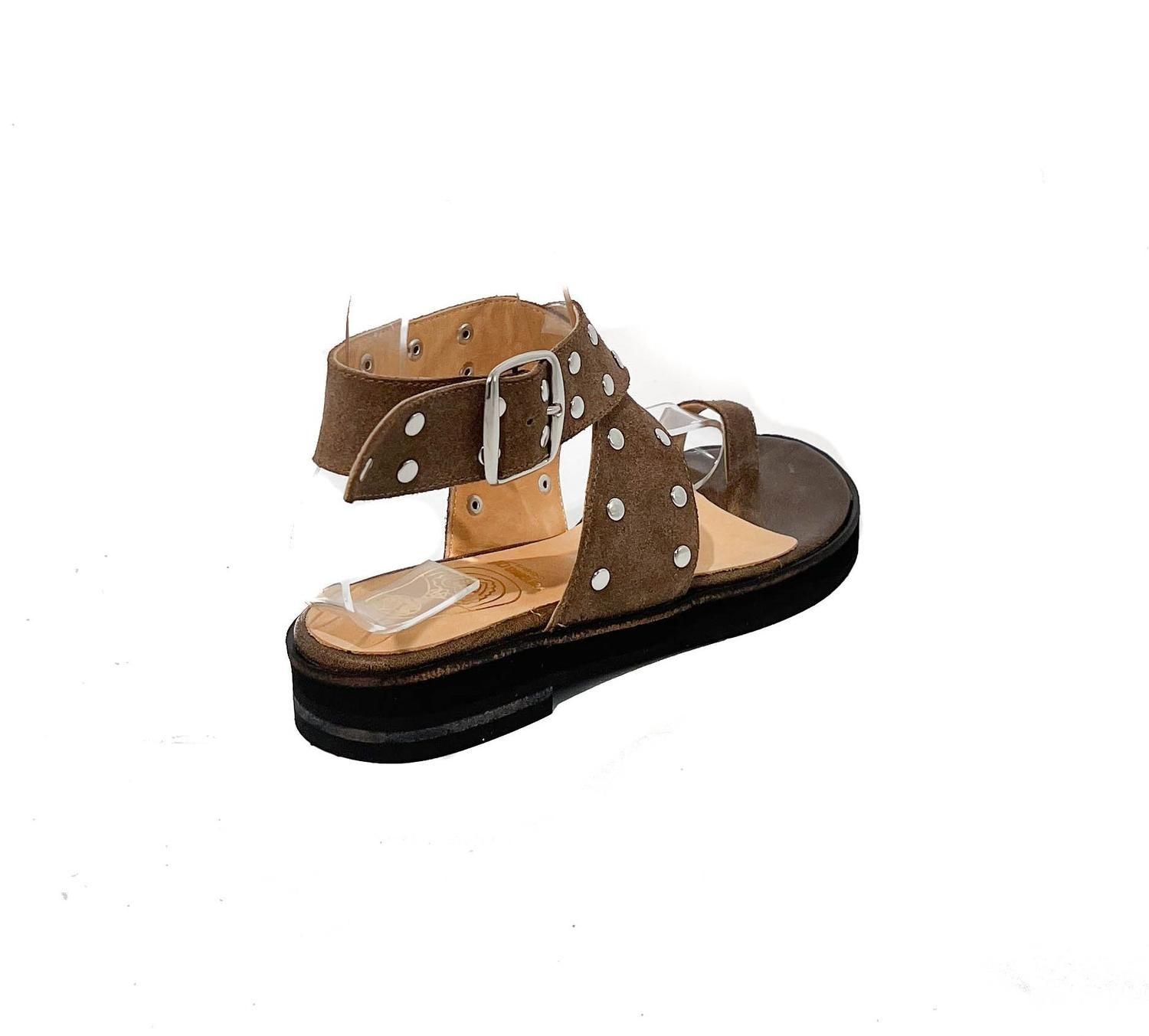 SANDALIA DE CUERO PAO TAUPE-5