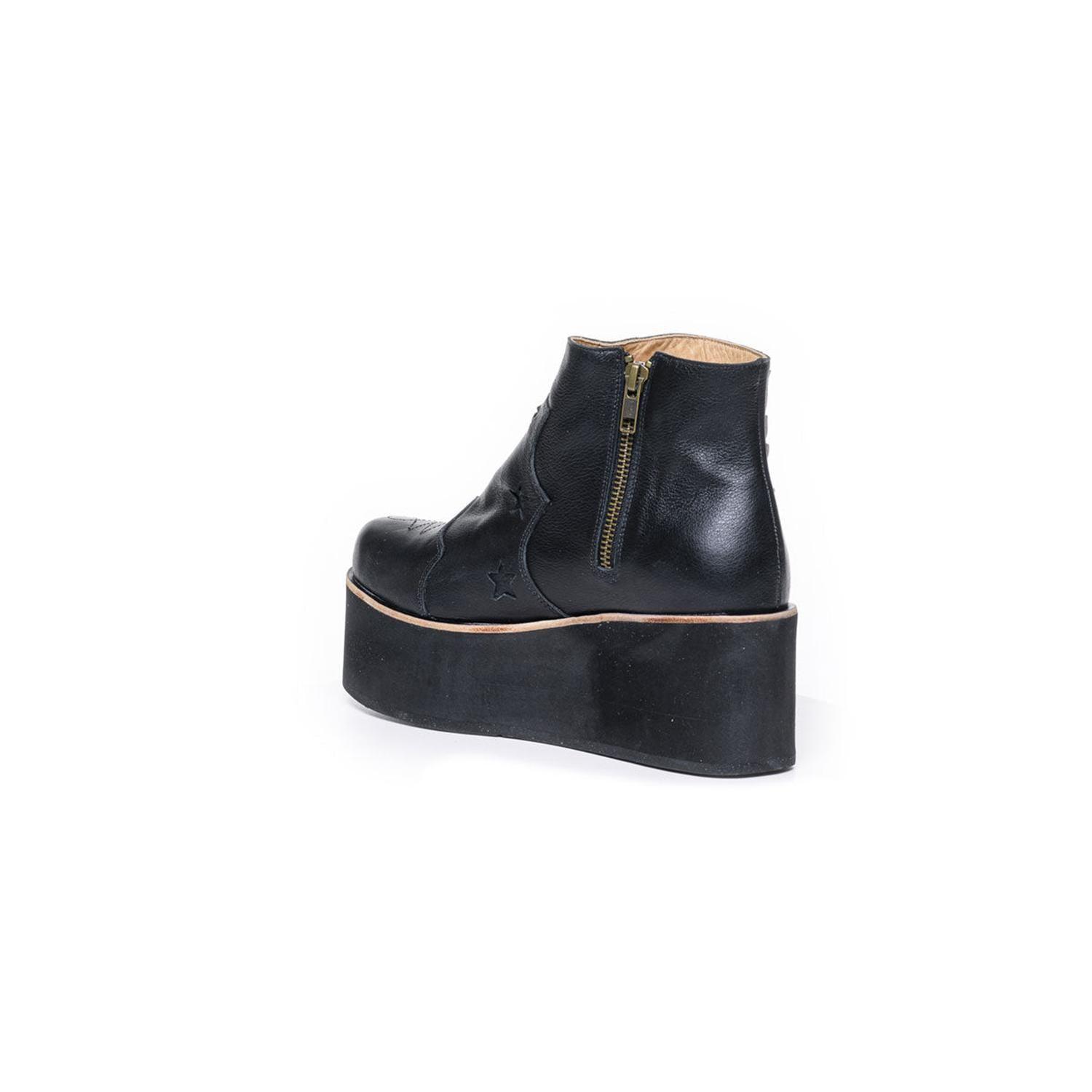 BOTÍN DE PLATAFORMA ABELIA DE CUERO-5