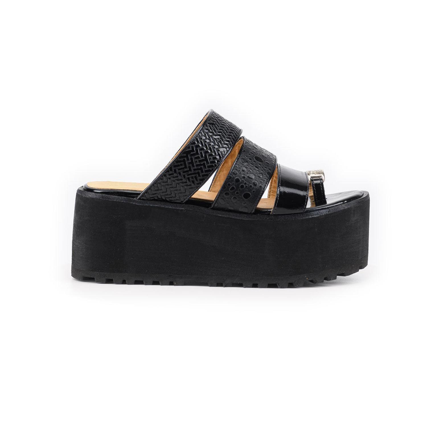 SANDALIA DE CUERO JULIA NEGRA-3