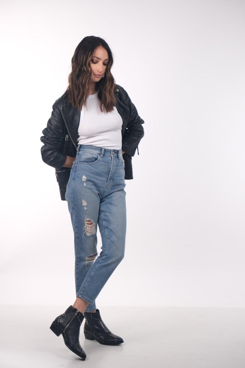 BOTÍN DE CUERO NICOLE NEGRO-1