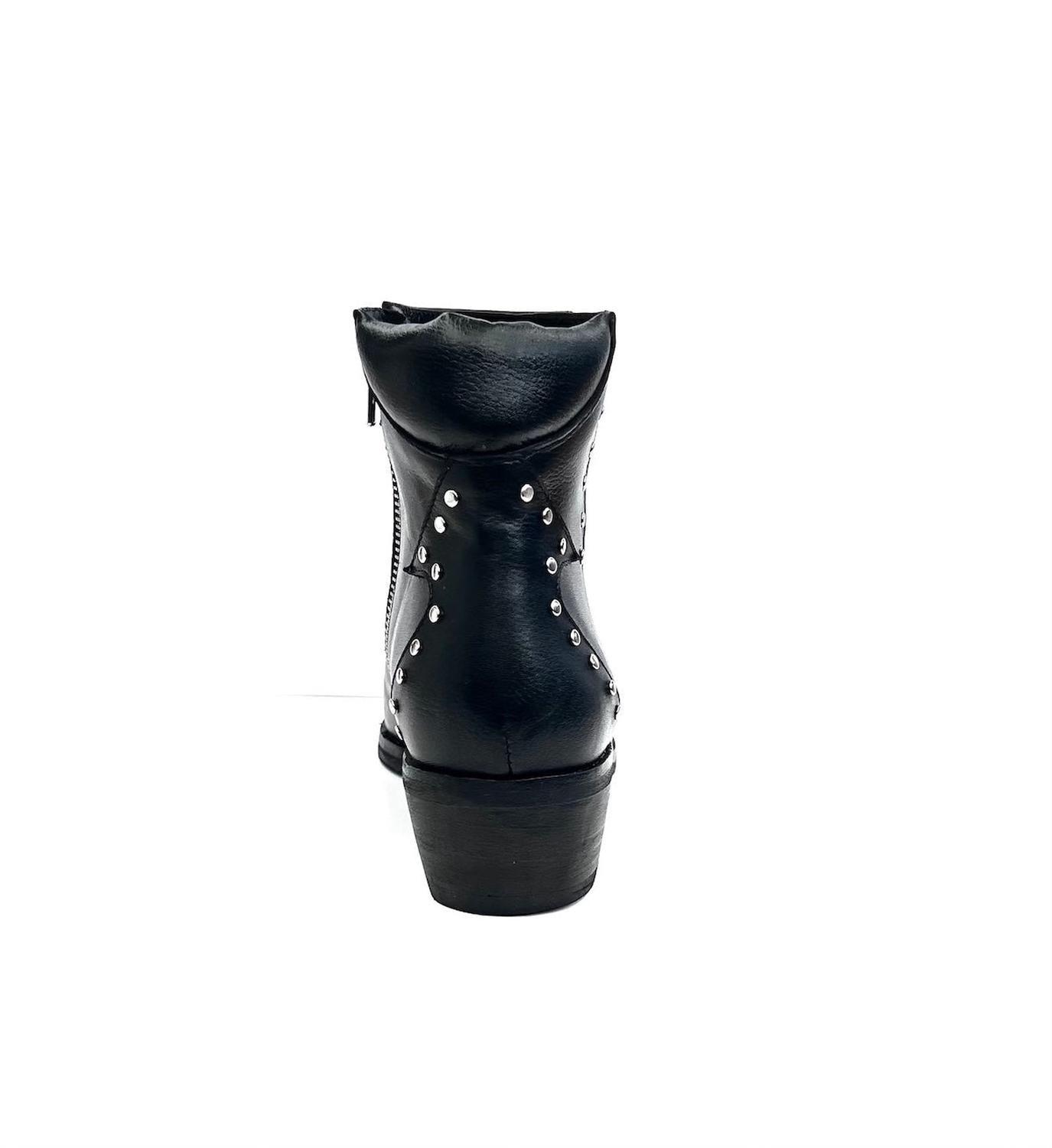 BOTÍN DE CUERO NICOLE NEGRO-6