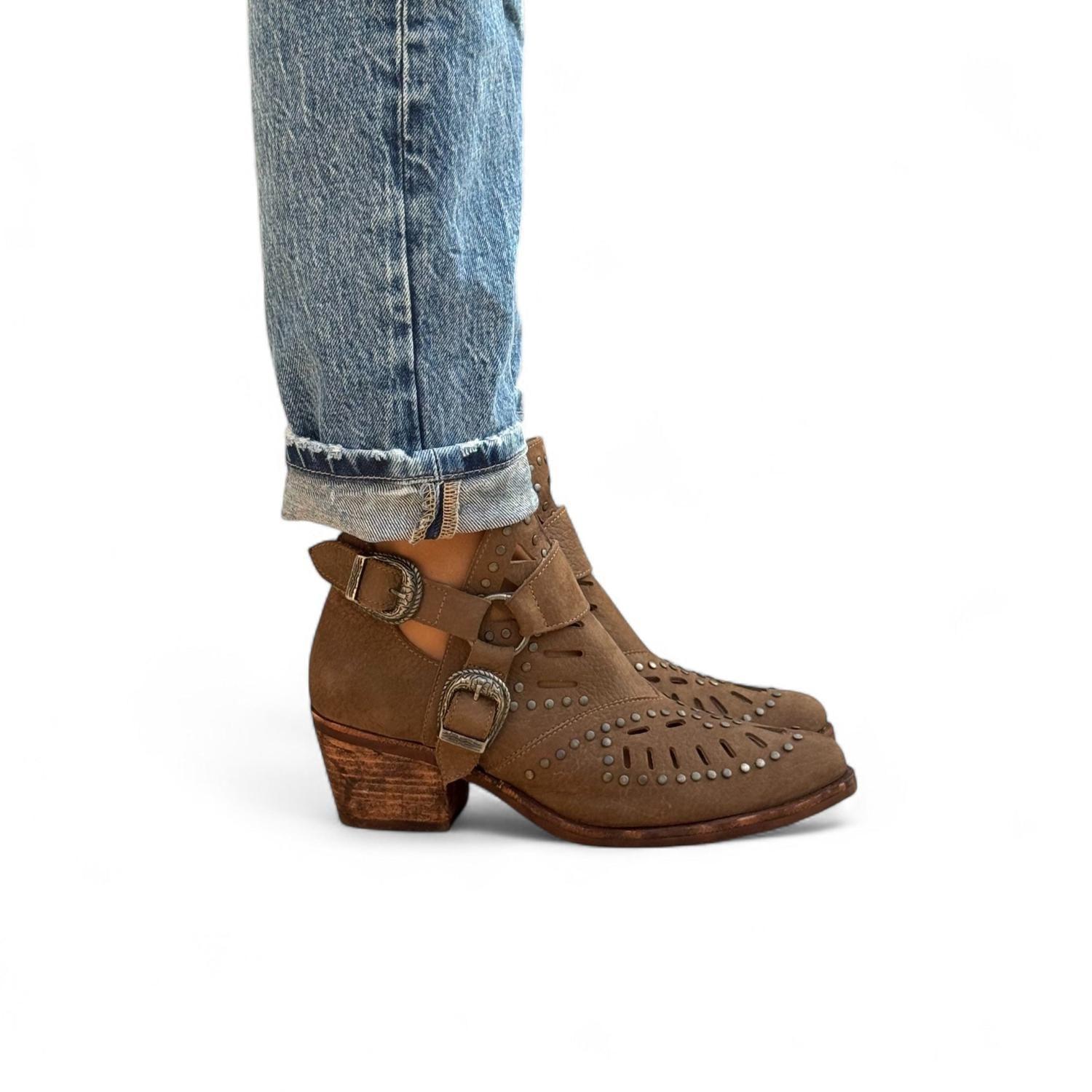 BOTIN MUJER DE CUERO GRACIA CAFÉ-2