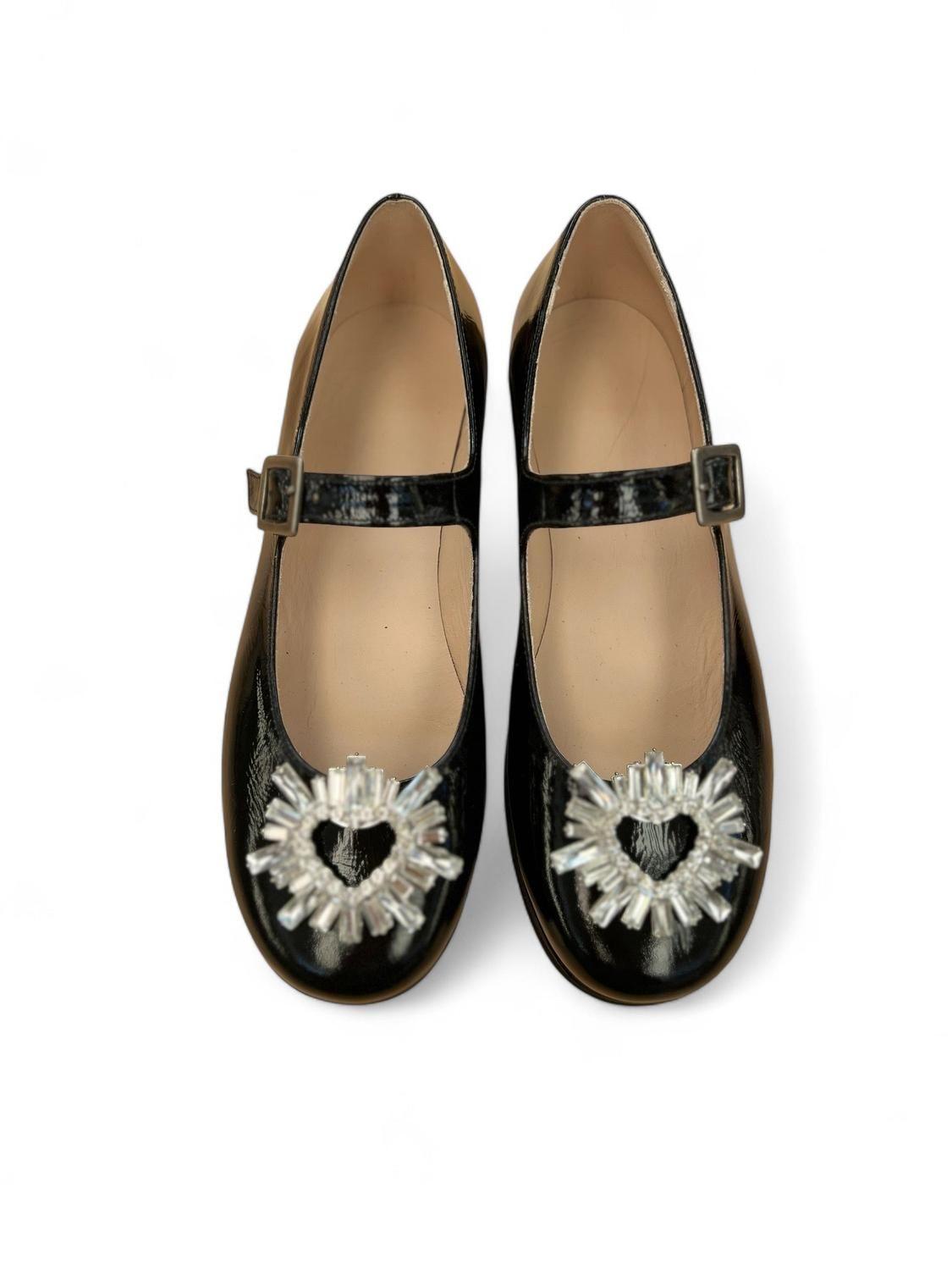 BALLERINA DE CUERO NEGRA-0