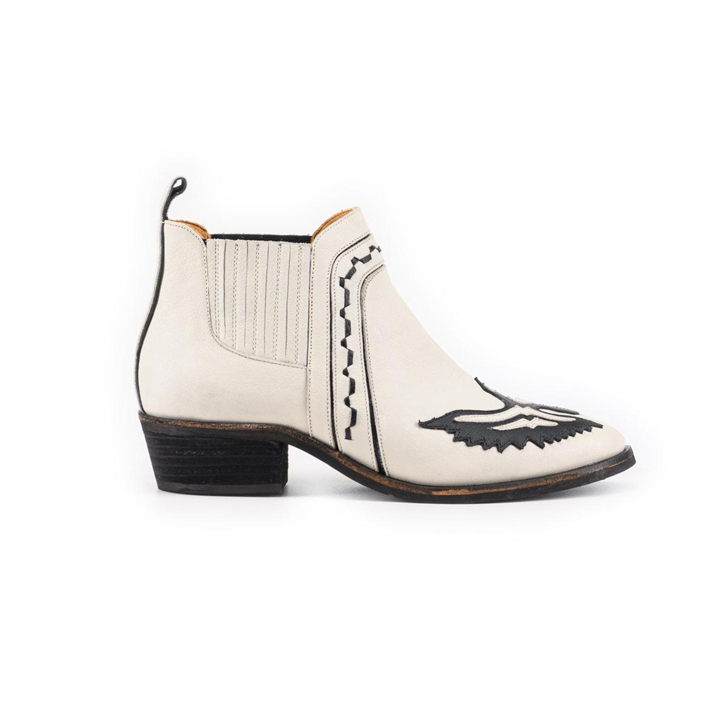 BOTÍN MILENA CREMA DE CUERO MUJER-0