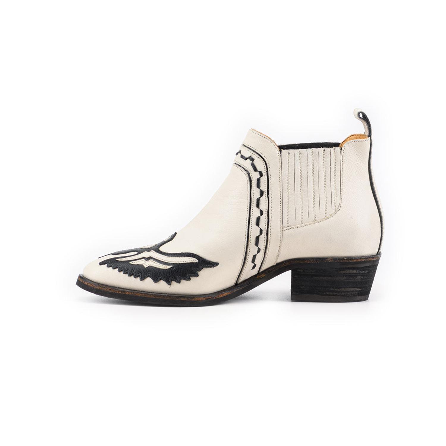 BOTÍN MILENA CREMA DE CUERO MUJER-4