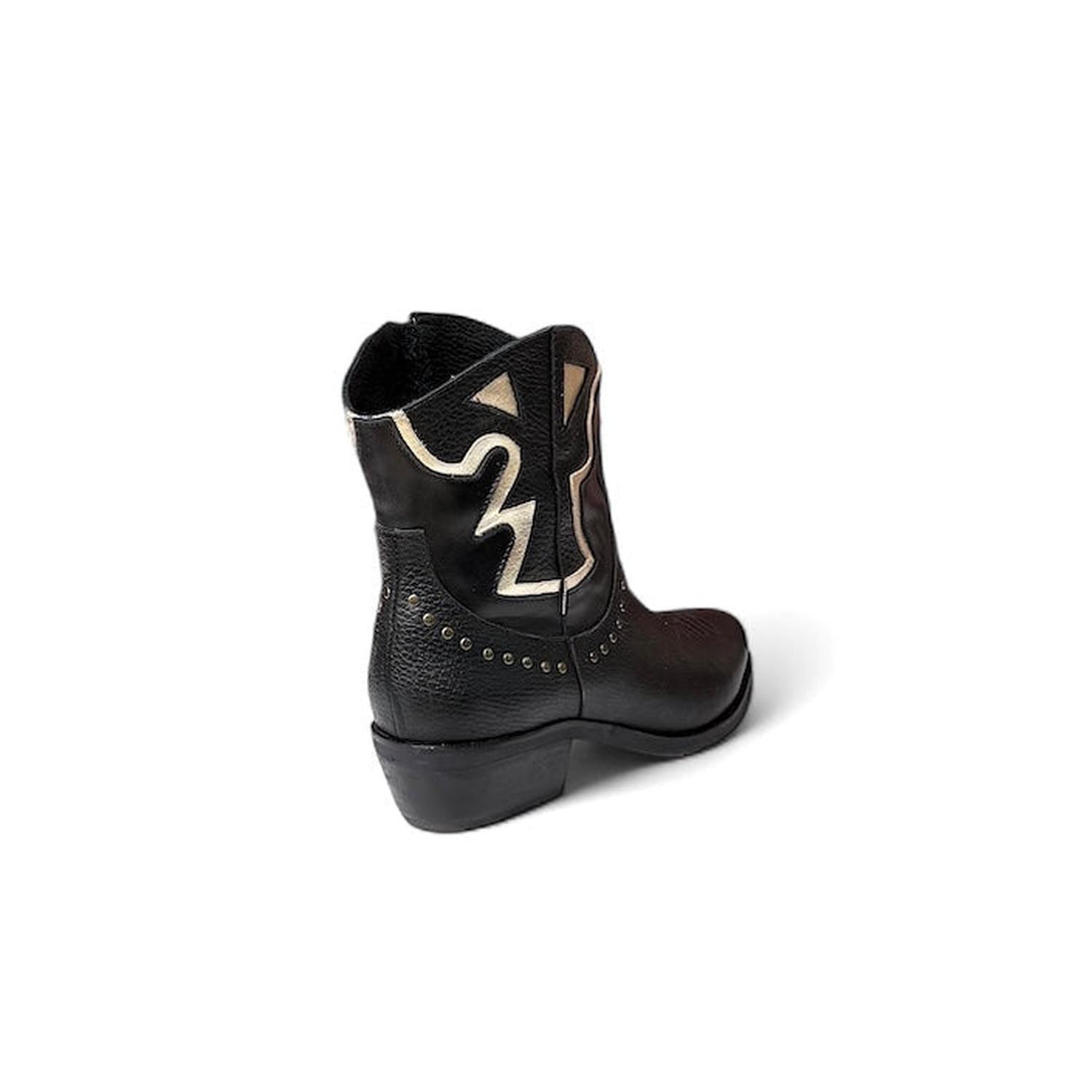 BOTIN DE CUERO ROBERTA NEGRO-3