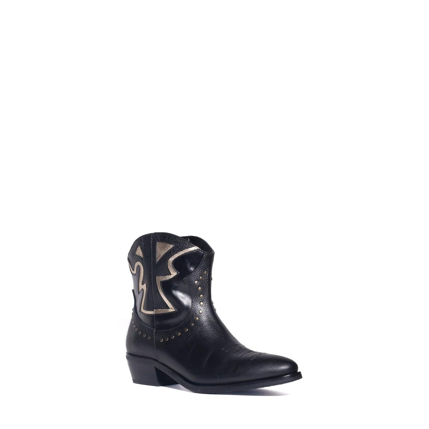 BOTIN DE CUERO ROBERTA NEGRO-4