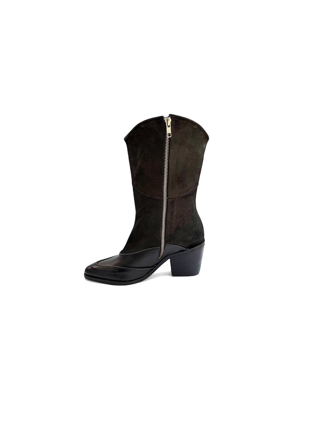 BOTA MUJER DE CUERO VALE-1