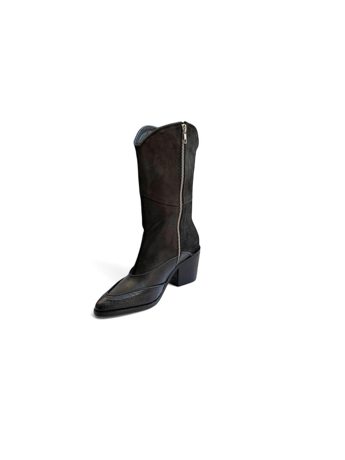 BOTA MUJER DE CUERO VALE-2