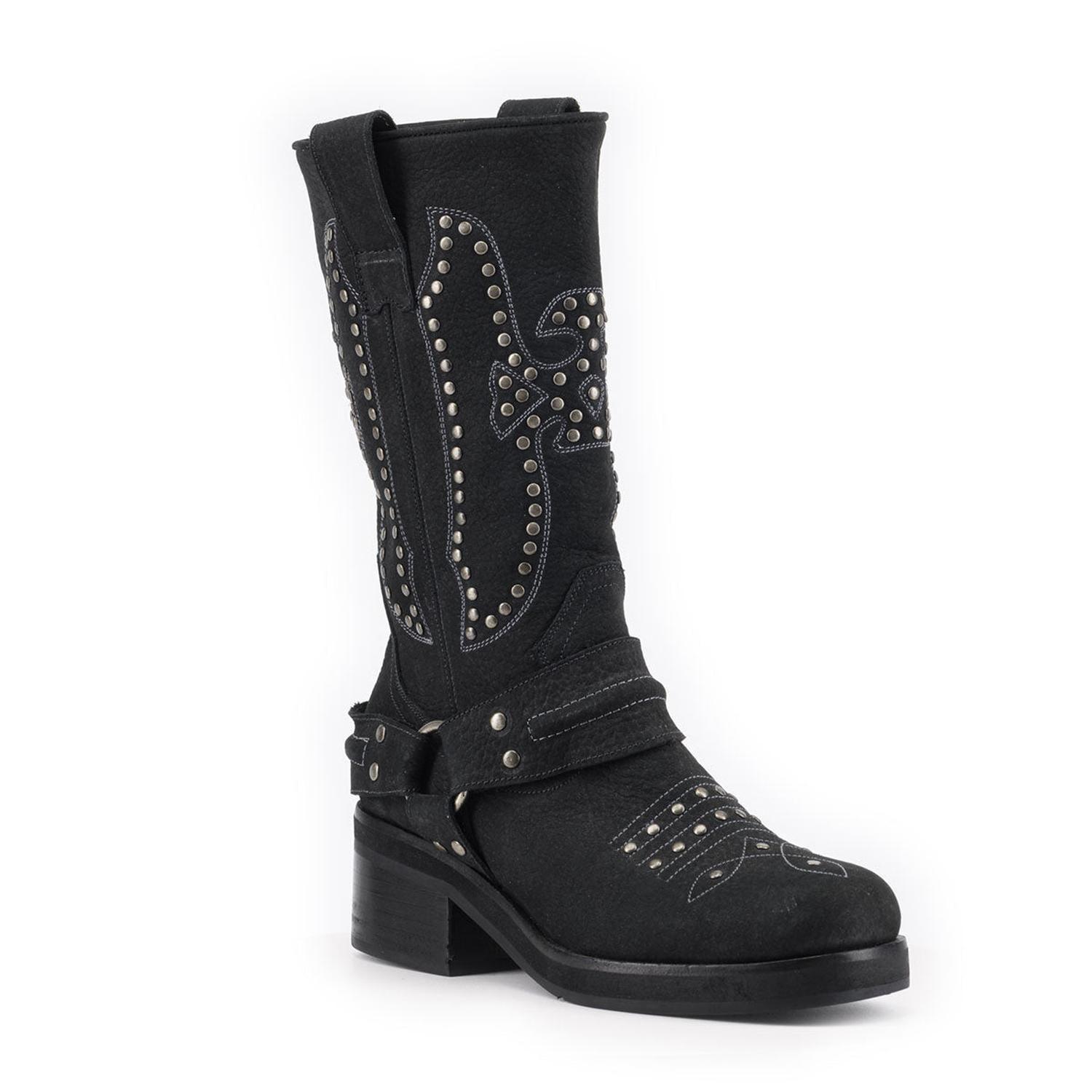 BOTA ELENA NEGRA DE CUERO-2