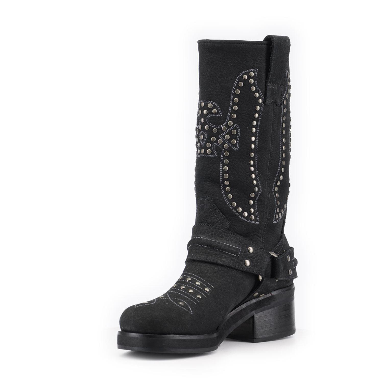 BOTA ELENA NEGRA DE CUERO-4
