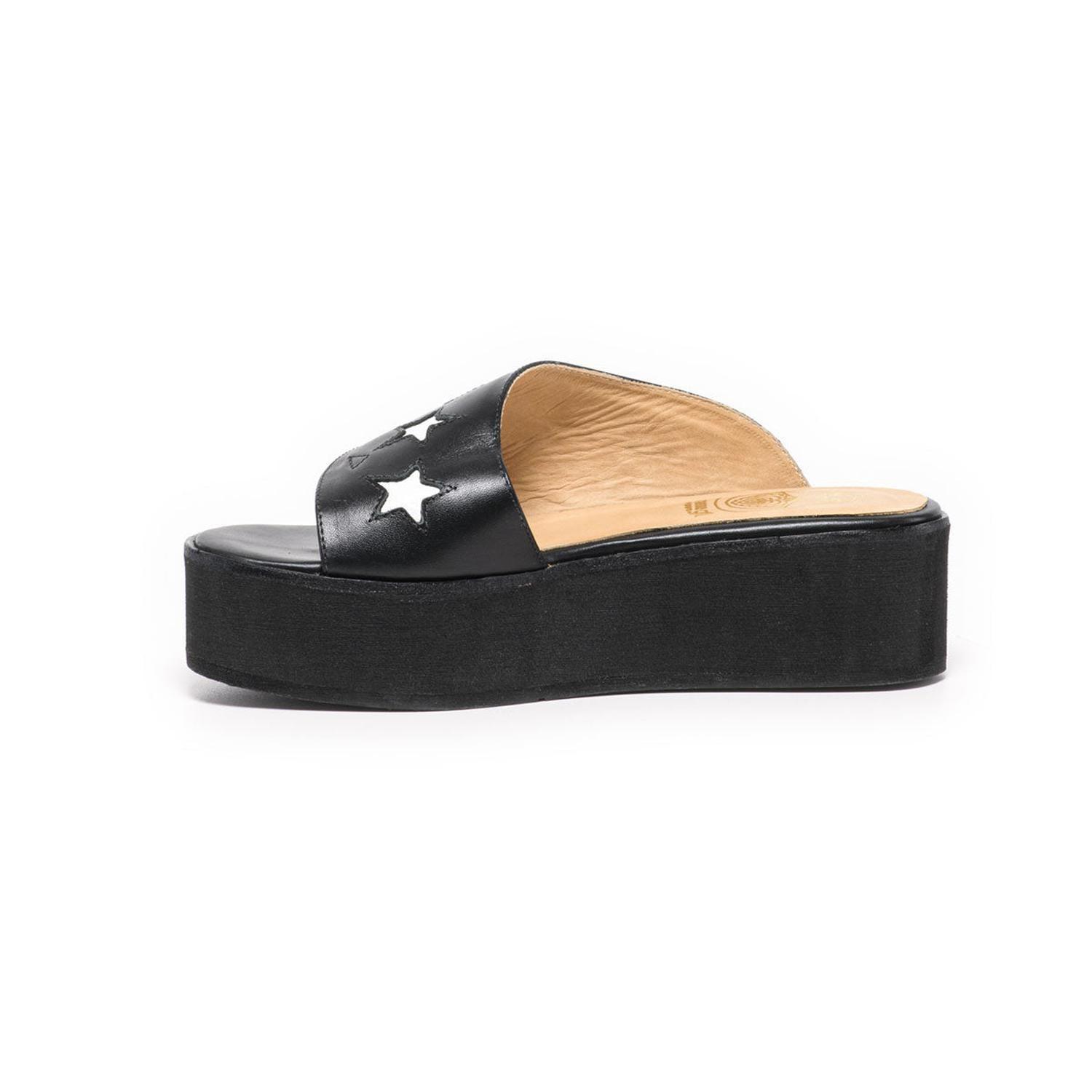 SANDALIA DE CUERO VERO EVA NEGRA-4