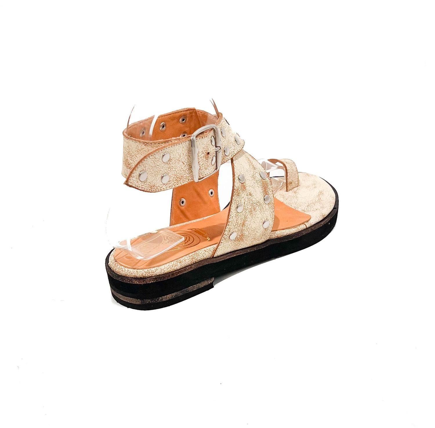 SANDALIA DE CUERO PAO BLANCA-3