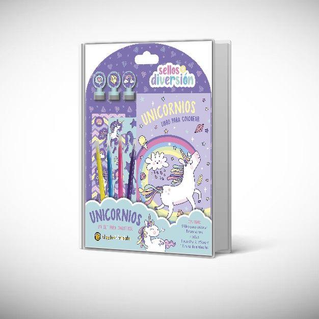 Libro Unicornios *sellos y diversión* - El Gato De Hojalata-0