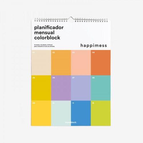 Calendario De Pared 2023 Monoblock - Happimess Colorblock-0