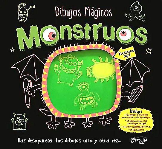 Libro Dibujos Mágicos Monstruos Haz Desaparecer Tus Dibujos-0