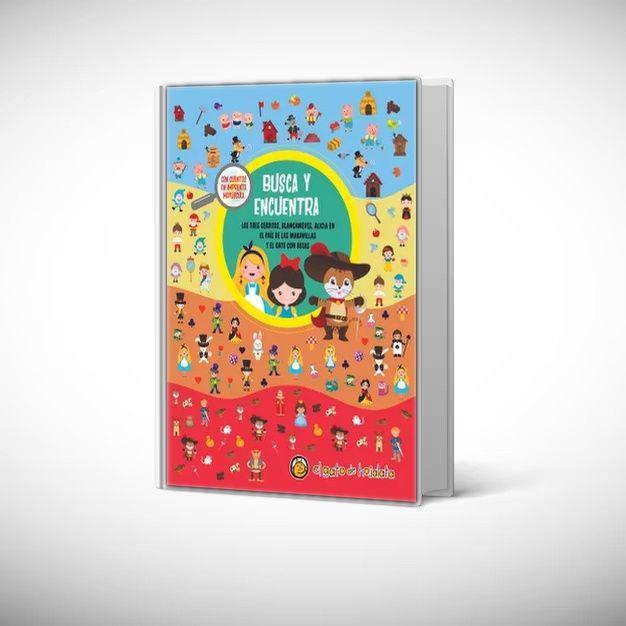 Libro 3 cerditos/Blancanieves/Alicia/Gato busca y encuentra-0