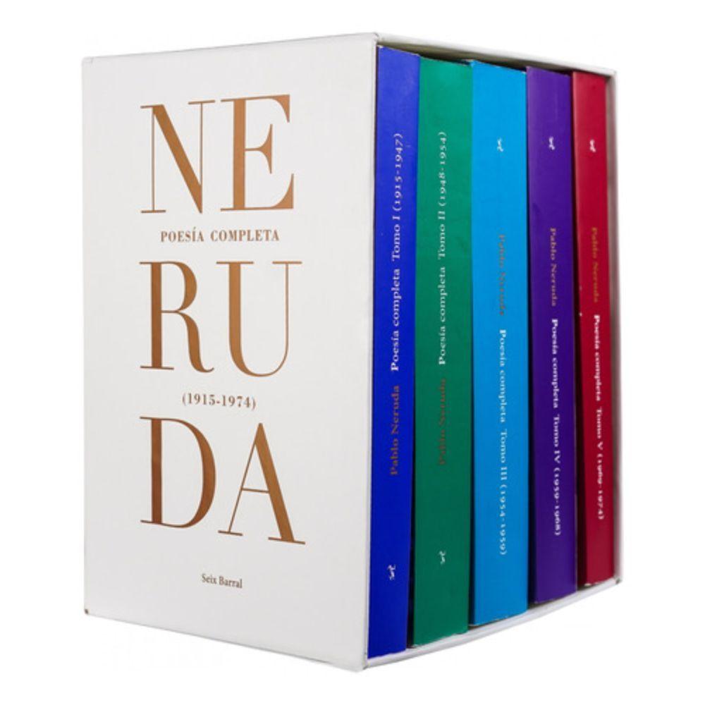 Estuche Colección Poesía Completa Pablo Neruda - 5 Tomos-0