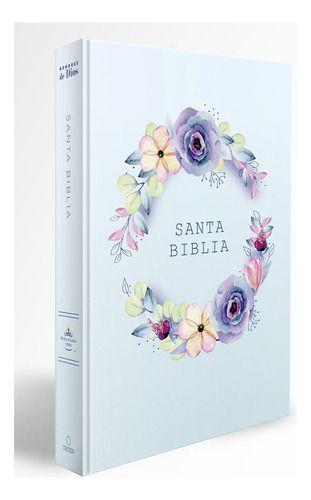 Biblia Rvr60 - Nombres De Dios - Tapa Dura - Flores Azules-0