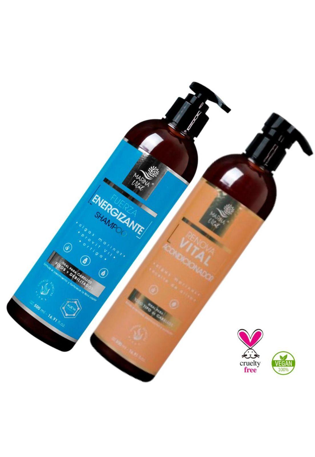 Shampoo Fuerza Capilar Y Acondicionador Pack 500 ml cu Marin-1