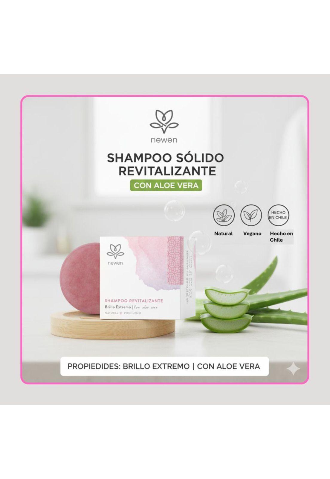 Shampoo Solido Revitalizante Con Aloe Vera Newen-1