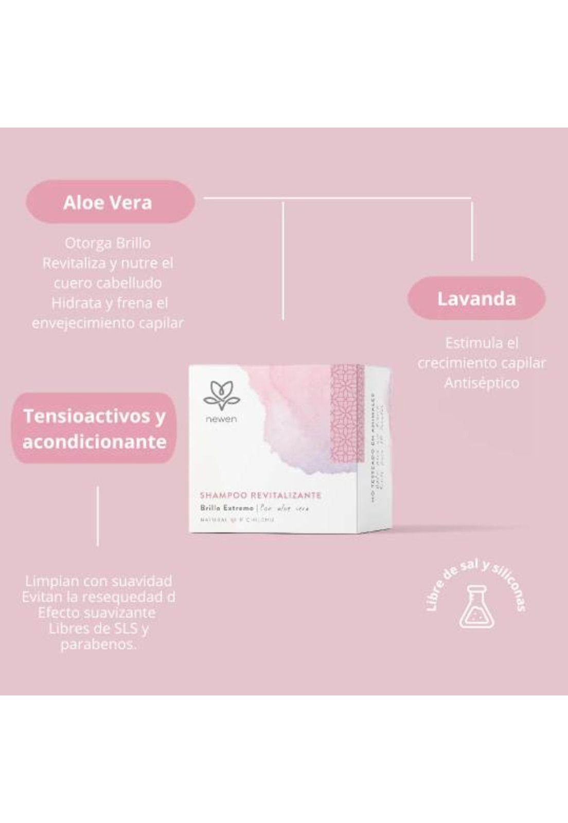 Shampoo Solido Revitalizante Con Aloe Vera Newen-3