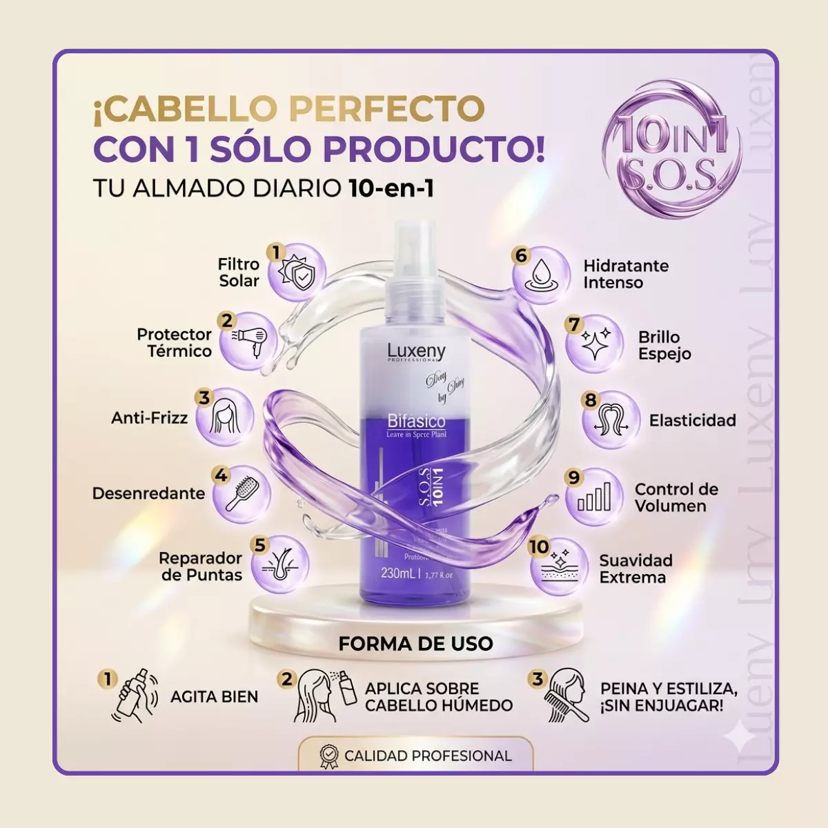 Spray Bifásico 10 en 1 230 ml Luxeny-2