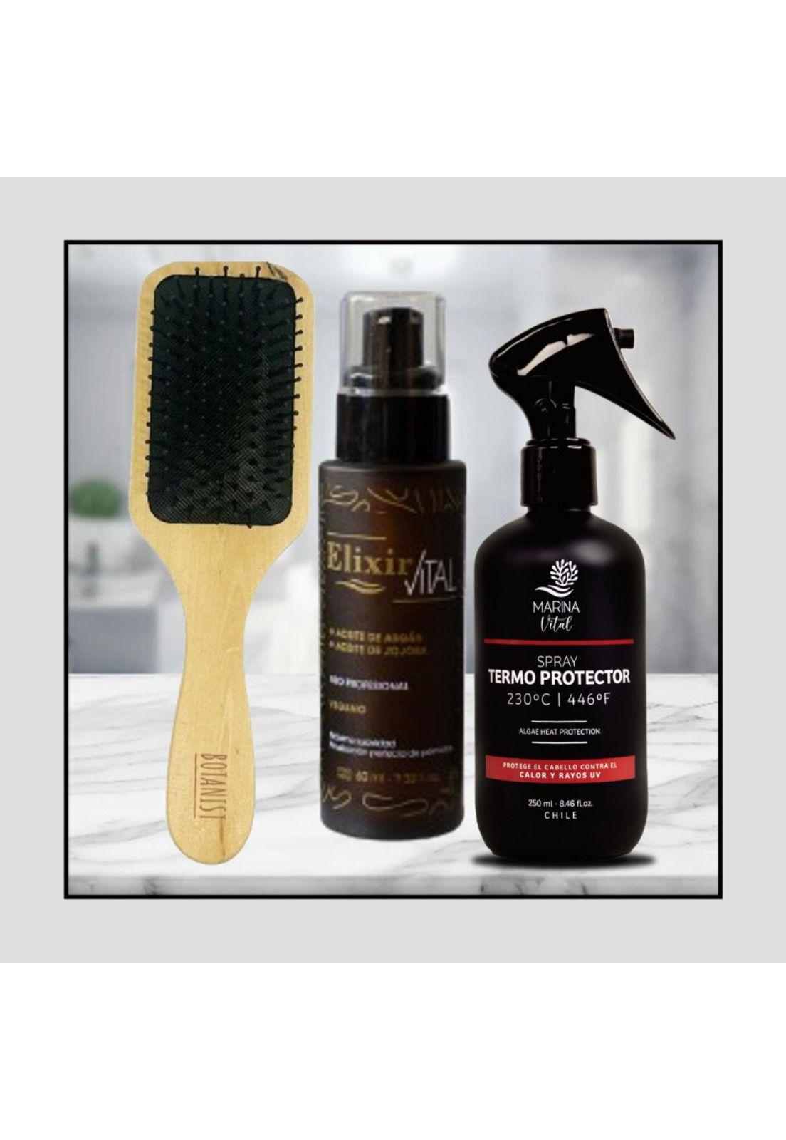 Marina Vital Termoprotector, Serum Elixir + Cepillo Bamboo-2