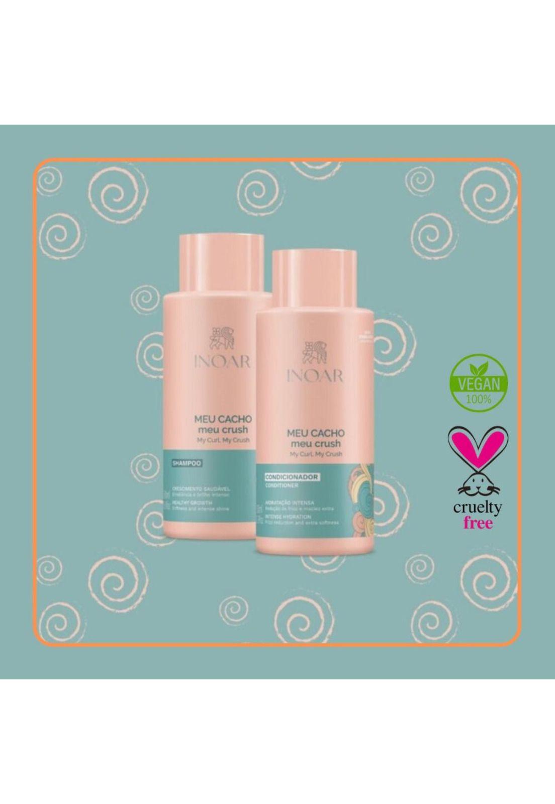 Meu Cacho Shampoo y Acondicionador Inoar 500 ml C/U-2