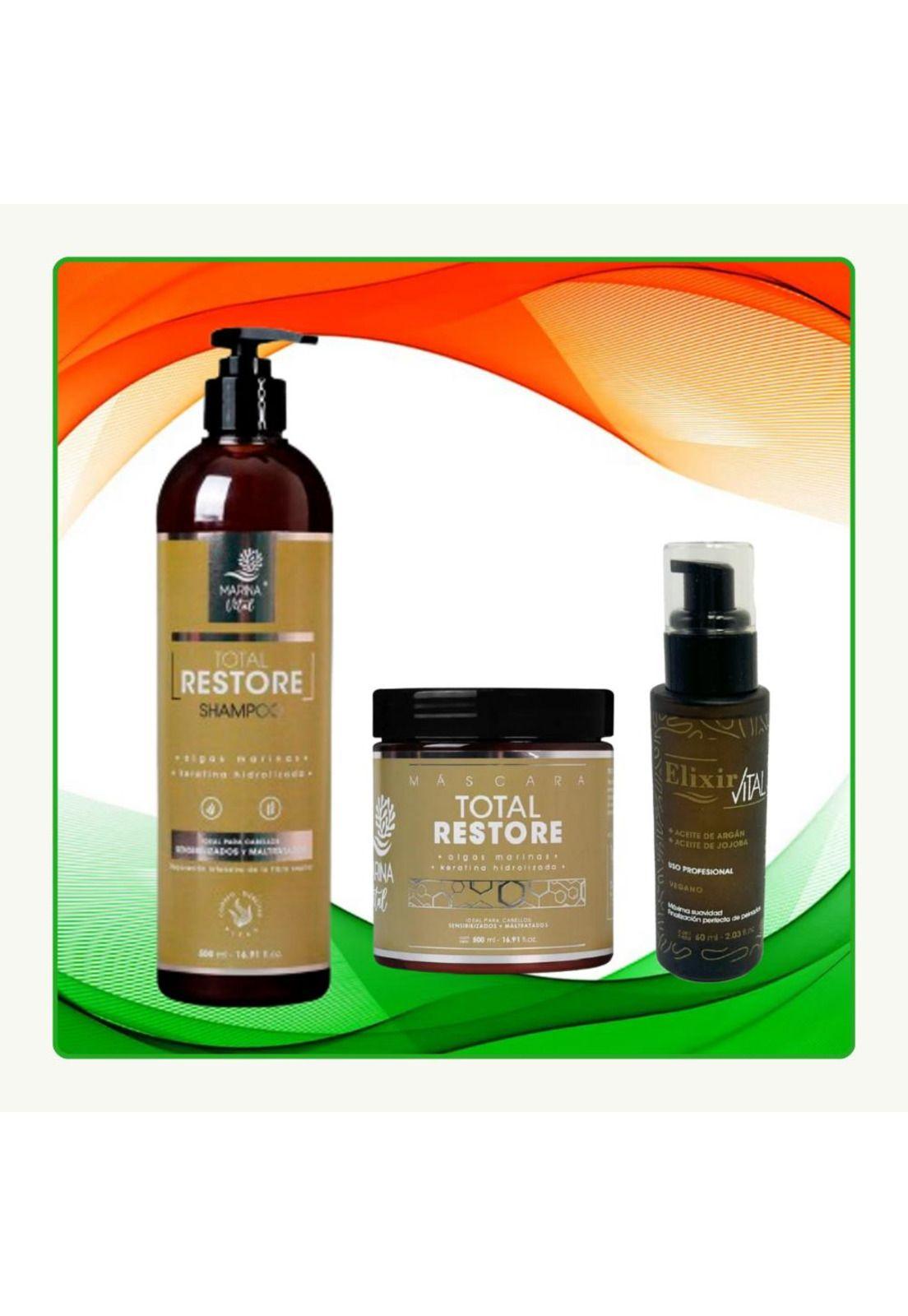 Shampoo, Mascara Restauradora y Serum Elixir-2