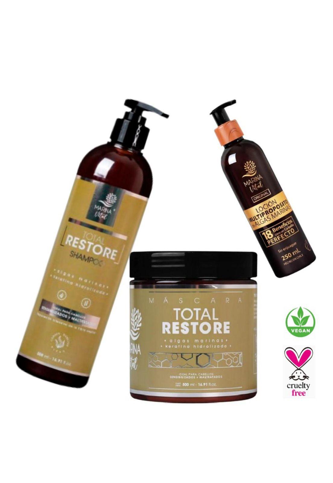 Shampoo, Mascara Restauradora y Locion Multiproposito-2