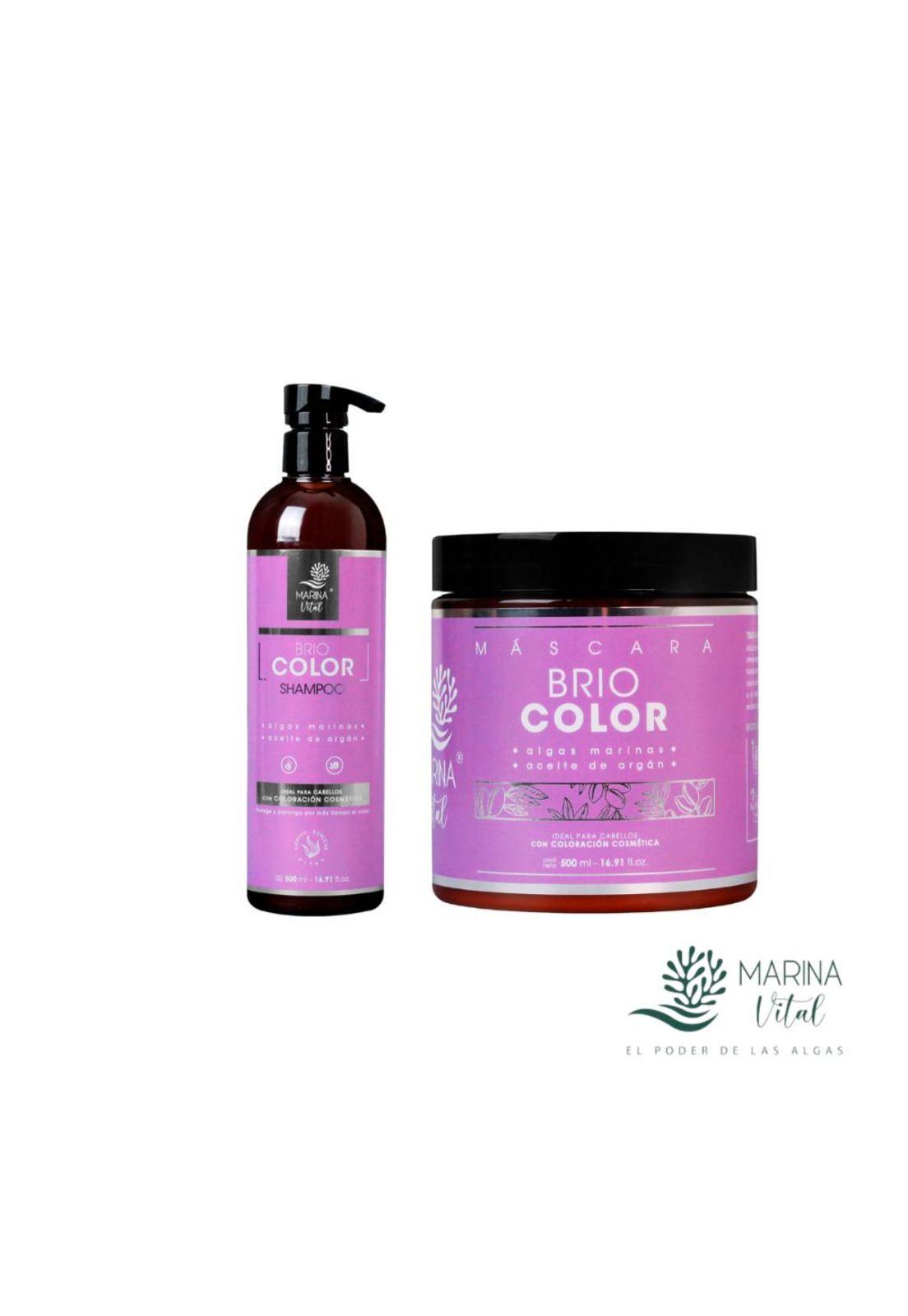 Shampoo 500 ml  y   Mascara Briocolor 500 ml Marina Vital-5