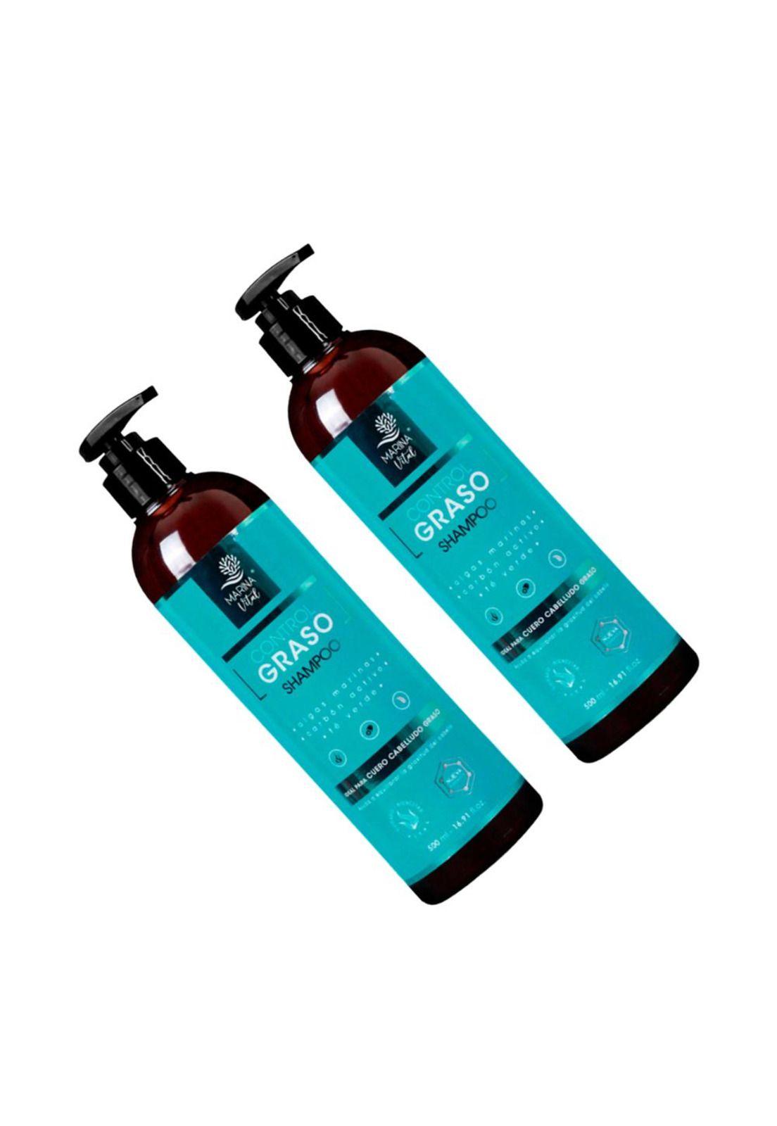 2 Shampoo Control Graso 500 Ml c/u Pack-2