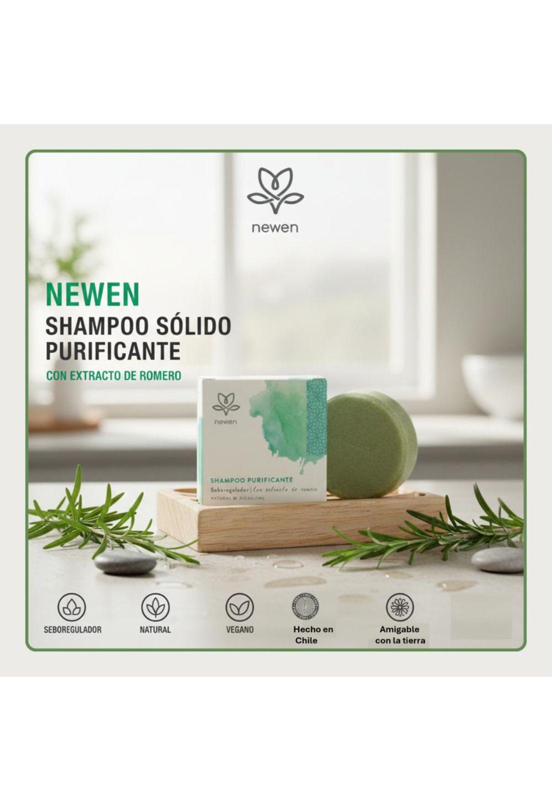 Shampoo Solido Purificante con extracto de Romero Newen-5