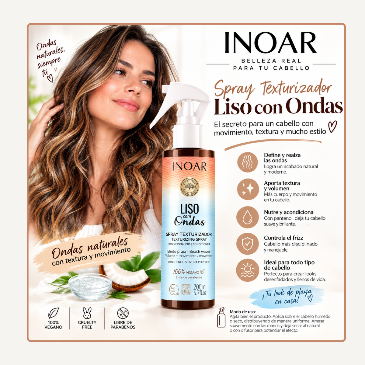 Liso Con Ondas Spray Texturizador Inaor-1