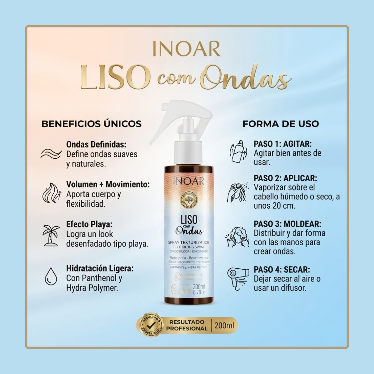 Liso Con Ondas Spray Texturizador Inaor-2
