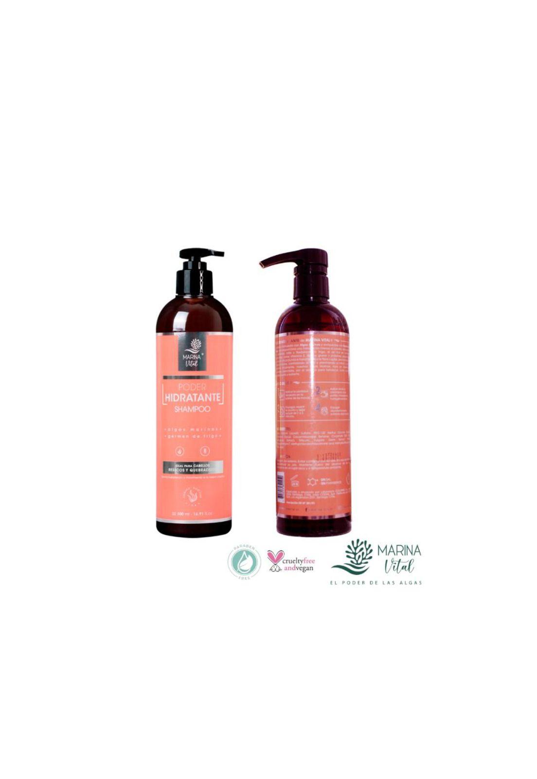 Shampoo Poder Hidratante 500 Ml Marina Vital-2