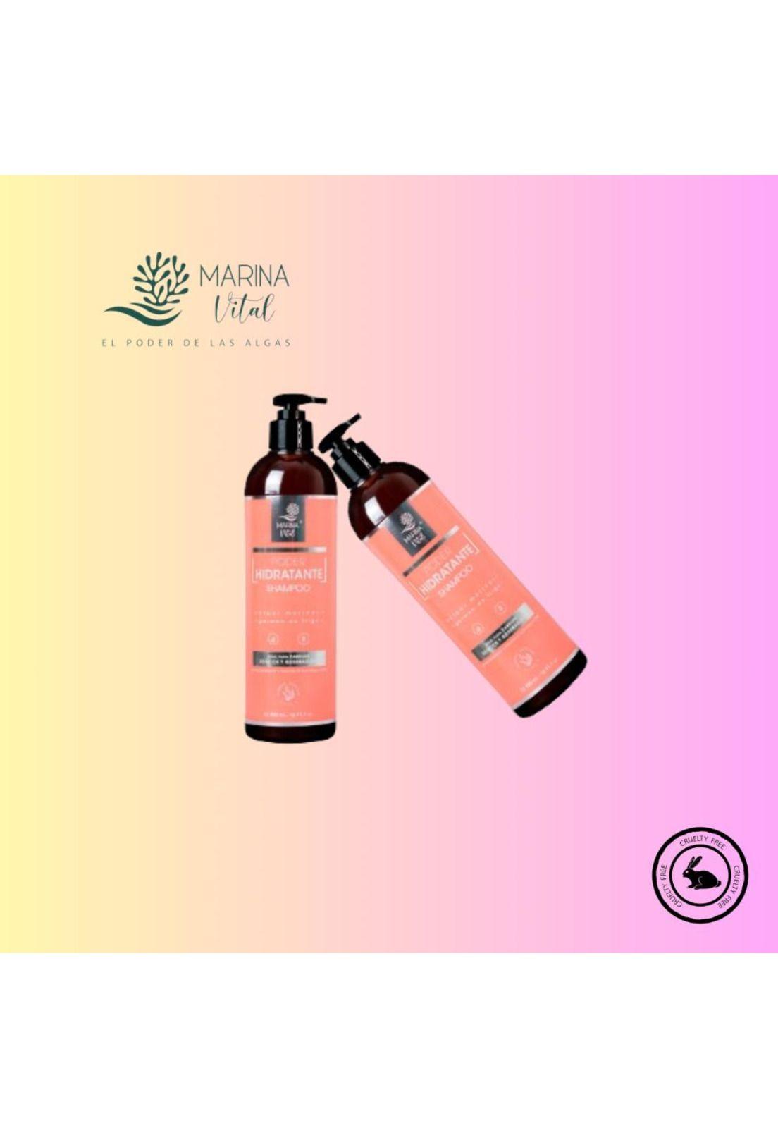 Shampoo Poder Hidratante  500 ml con Algas Pack 2 Productos-2