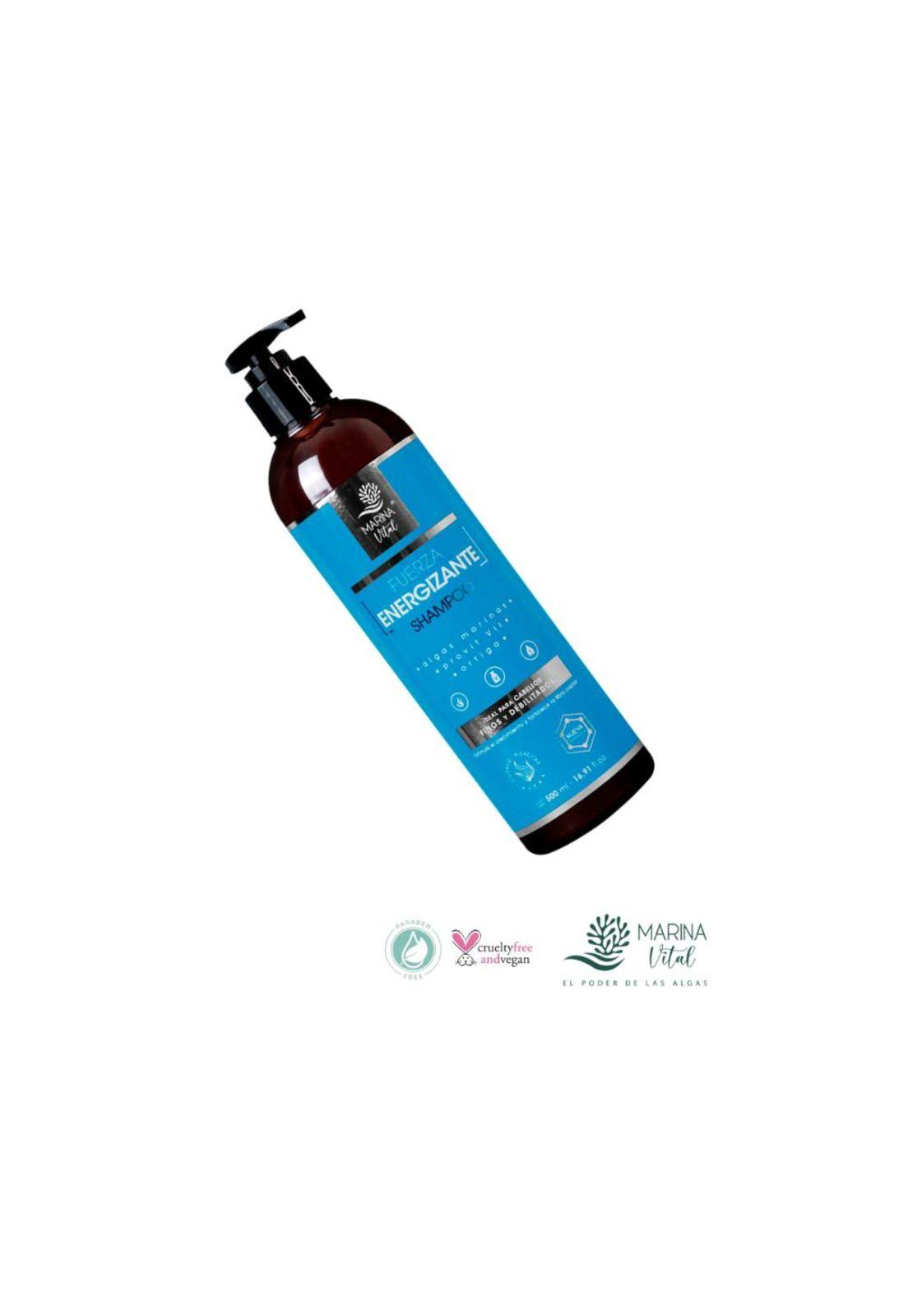 Shampoo Fuerza Energizante Algas Marinas 500 ml Marina Vital-2