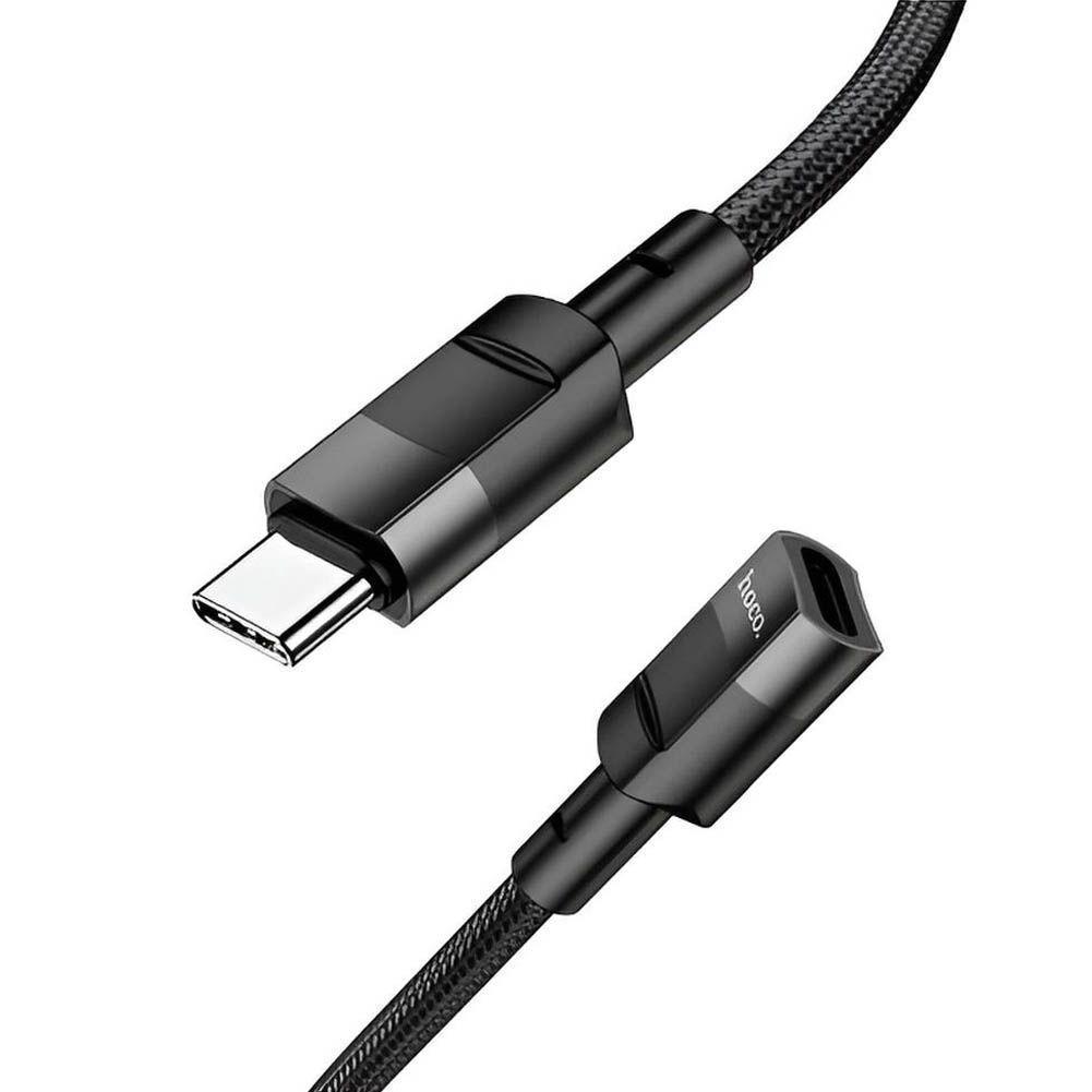 Cable Extension USB C Hoco U107 1,2m Macho a Hembra 3A Negro-3